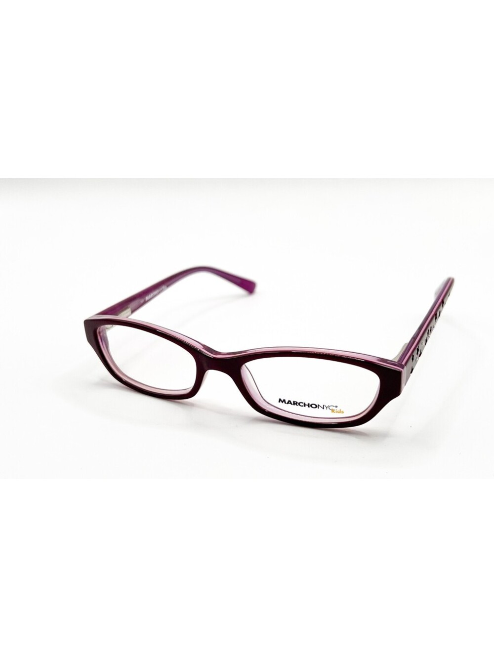 Marchon Nyc Ava 616 Dark Brown Purple Authentic Eyeglasses 43-15-120